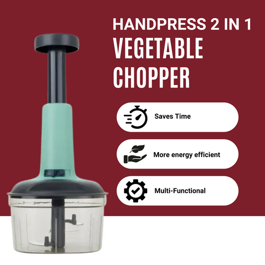 Hand-Press 2 In 1 Vegetable Chopper
